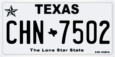 TX license plate CHN7502