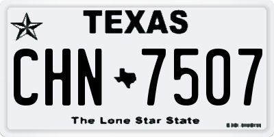 TX license plate CHN7507