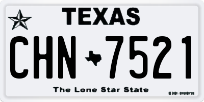 TX license plate CHN7521