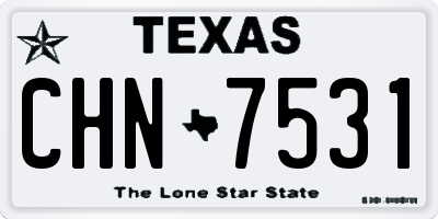 TX license plate CHN7531