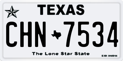 TX license plate CHN7534