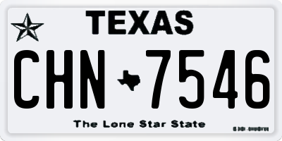 TX license plate CHN7546