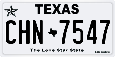 TX license plate CHN7547