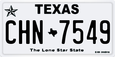 TX license plate CHN7549