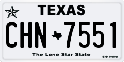 TX license plate CHN7551