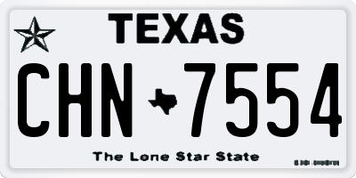 TX license plate CHN7554