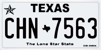 TX license plate CHN7563