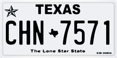 TX license plate CHN7571