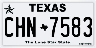 TX license plate CHN7583