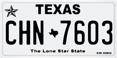 TX license plate CHN7603