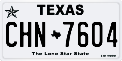 TX license plate CHN7604
