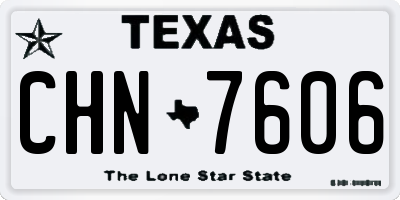 TX license plate CHN7606