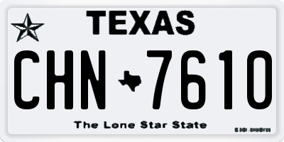 TX license plate CHN7610