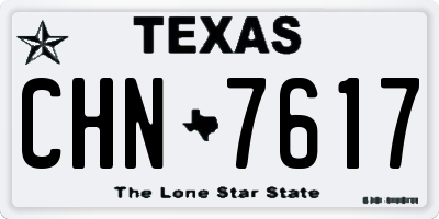 TX license plate CHN7617
