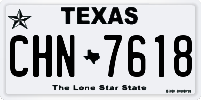 TX license plate CHN7618
