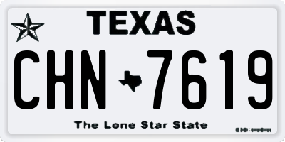 TX license plate CHN7619
