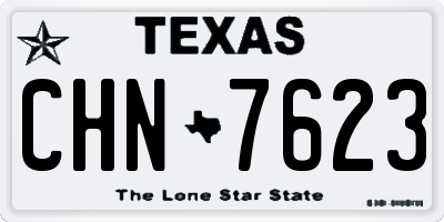 TX license plate CHN7623