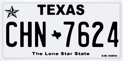 TX license plate CHN7624