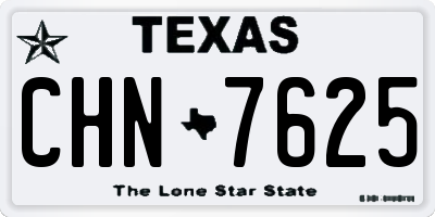 TX license plate CHN7625