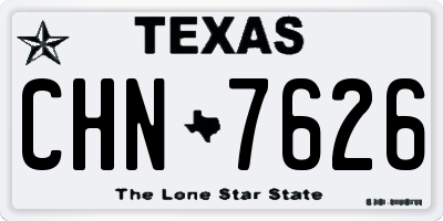 TX license plate CHN7626