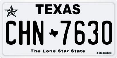 TX license plate CHN7630