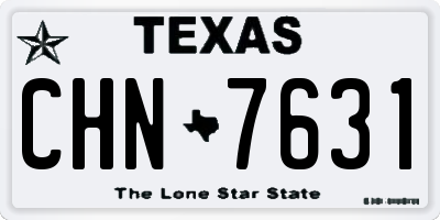 TX license plate CHN7631
