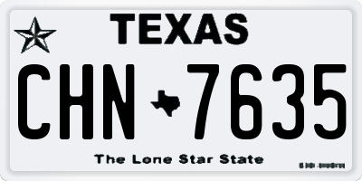 TX license plate CHN7635