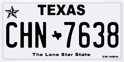 TX license plate CHN7638