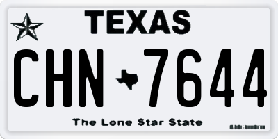 TX license plate CHN7644