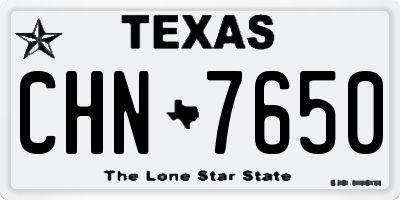 TX license plate CHN7650