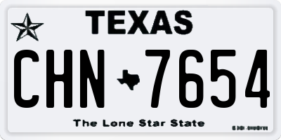 TX license plate CHN7654
