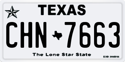 TX license plate CHN7663