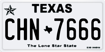 TX license plate CHN7666