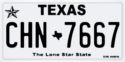 TX license plate CHN7667