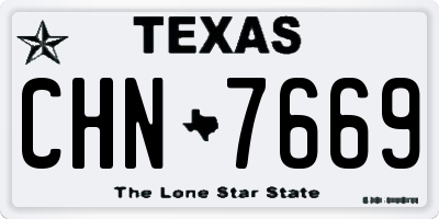 TX license plate CHN7669