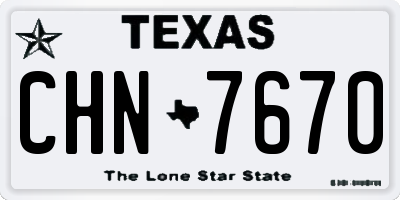 TX license plate CHN7670