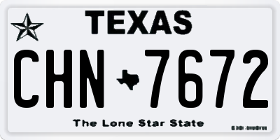 TX license plate CHN7672