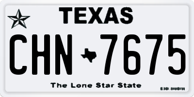 TX license plate CHN7675