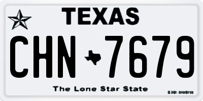 TX license plate CHN7679