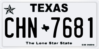 TX license plate CHN7681