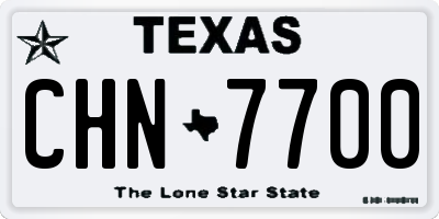 TX license plate CHN7700