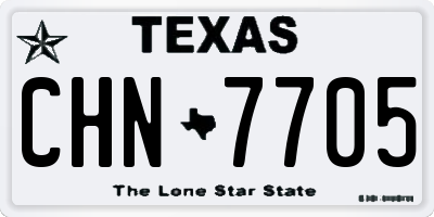 TX license plate CHN7705