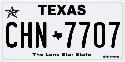 TX license plate CHN7707