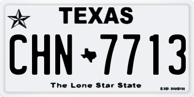 TX license plate CHN7713