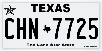 TX license plate CHN7725