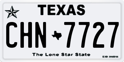 TX license plate CHN7727