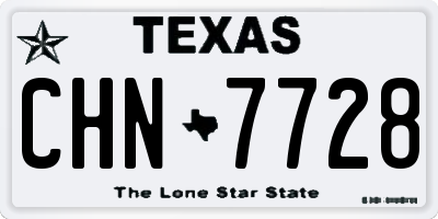 TX license plate CHN7728