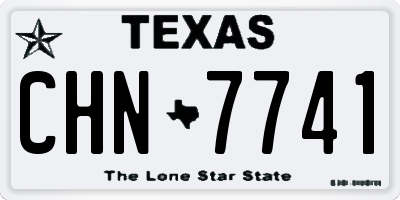 TX license plate CHN7741