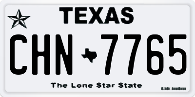 TX license plate CHN7765