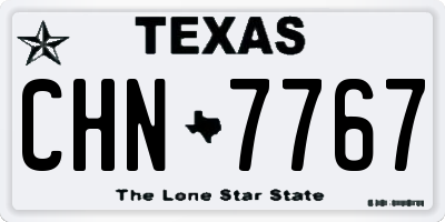 TX license plate CHN7767